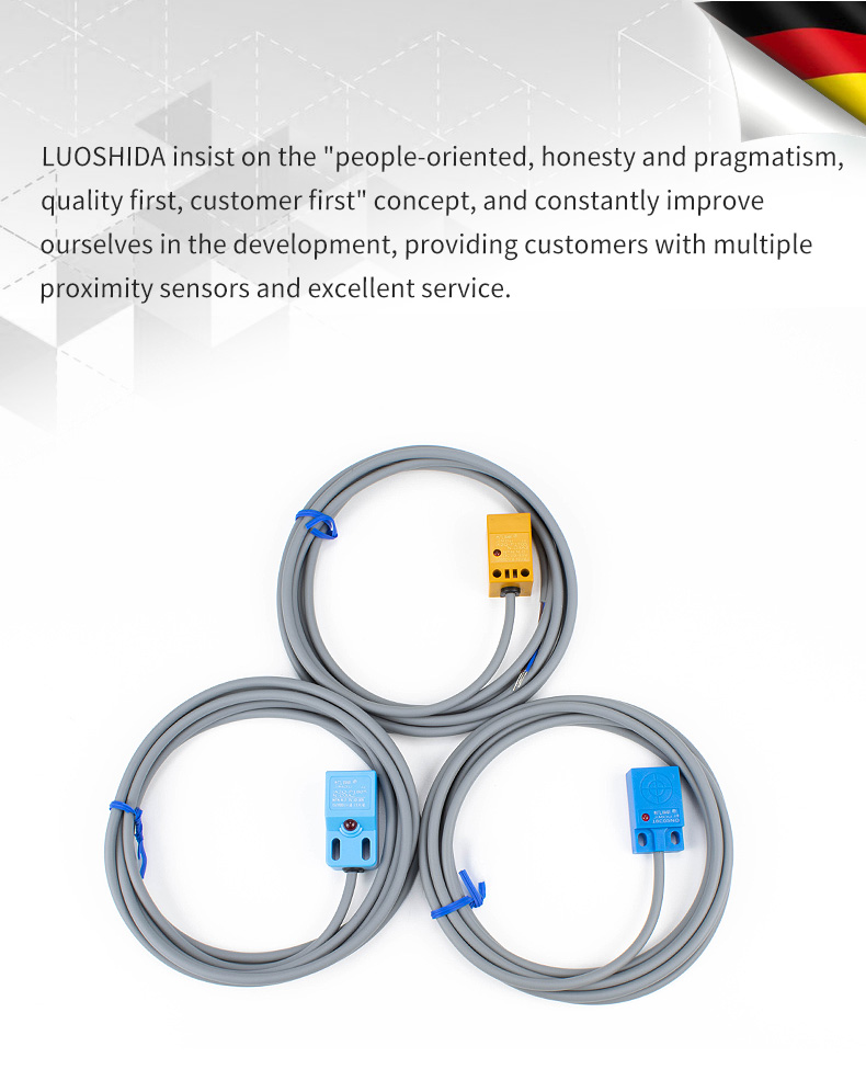 LUOSHIDA Square Inductive Proximity Sensor 12V / 24V DC Q17 Q18 Q18C Size ABS Housing