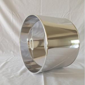 China Drum Polypropylene Lampshade 200mm Shinny Sliver Polished wholesale