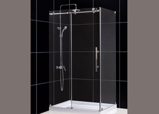Frameless Custom Bathroom Shower Glass / Clear Tempered Glass Size Customized