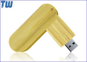 China Twister USB Thumb Drive Natural Wood Bamboo Material Capless Design wholesale