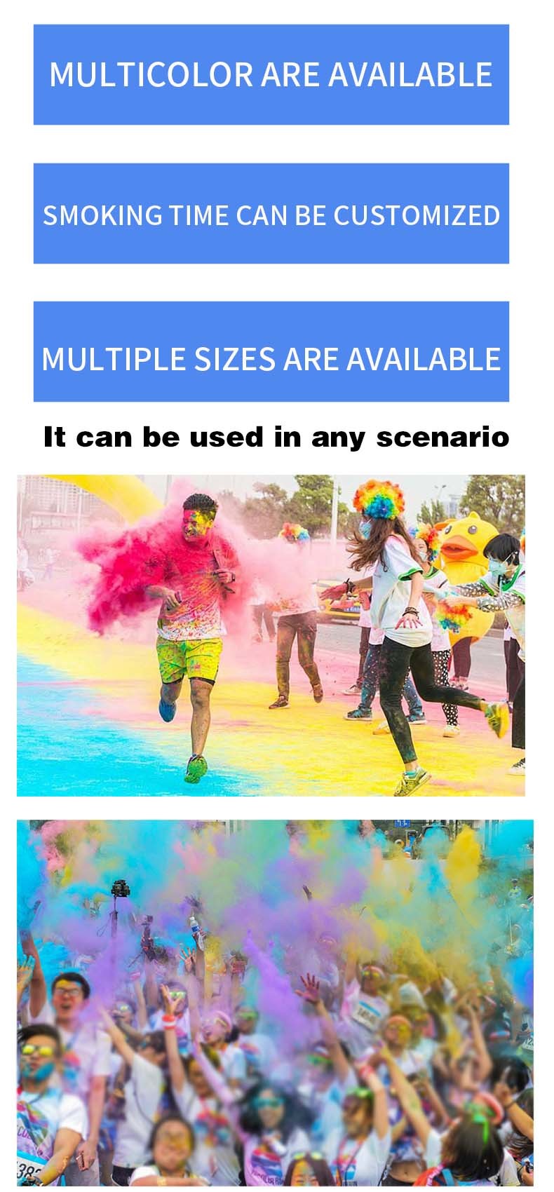Party or Children Paint Organic Pigment Holi Gulal Powder for Easy Washable Colorants