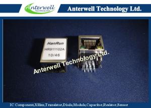 China HR911102A RJ45 Integrated Magnetics Electronics Parts 30MHz With LED wholesale