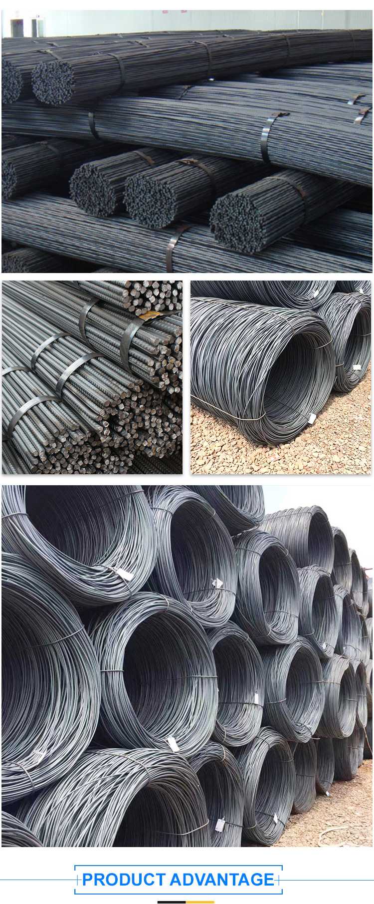 HRB400E Deformed Steel Rebar Concrete Iron Rod 6mm 8mm 10mm