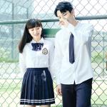 Girls International Middle High Teen School Uniform Shirt Korean White Long