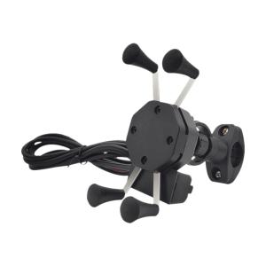China Black 5V 2.5A X Claw Motorcycle Phone Mount For Iphone 11 0.3KG wholesale