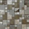 Chinese mosaic tile crystal glass mix metal mosaic puzzle pattern for sale