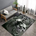 Skull Head Living Room Carpet Bedroom Dining Room Floor Mat Living Room Floor