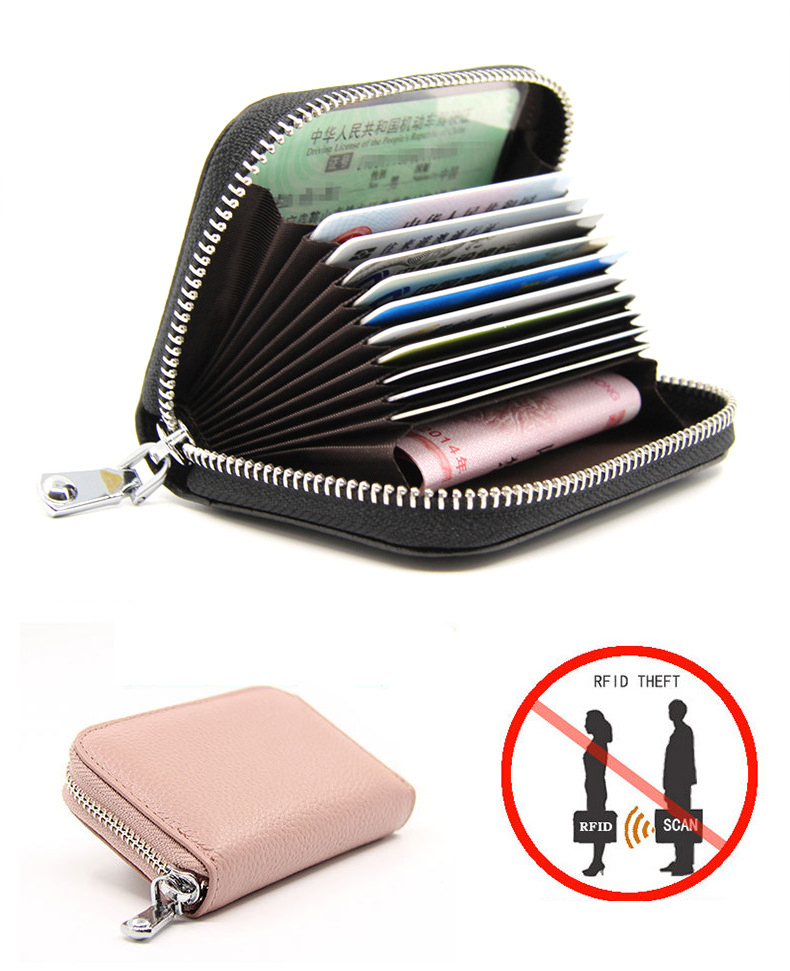 Short Genuine Leather Credit Card Holder for Women Advantage of Low MOQ Mix Models