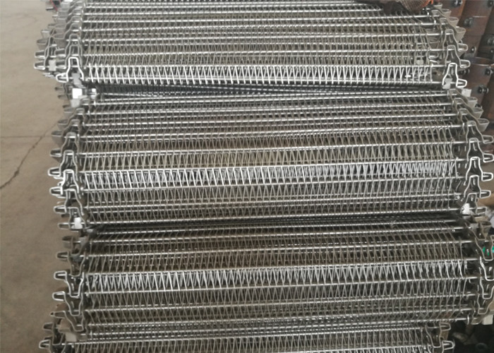 Flexible Spiral Mesh Belt Acid Resistance For Fast - Frozen Food Industry