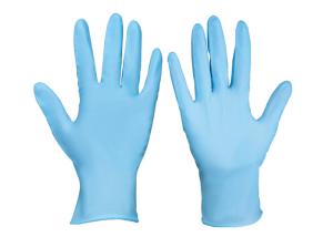 China Waterproof Guantes Nitrile Exam Gloves , Blue Disposable Nitrile Gloves wholesale