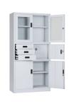 Bedroom Wardrobe Sturdy Portable Glass Door Filing Cabinet