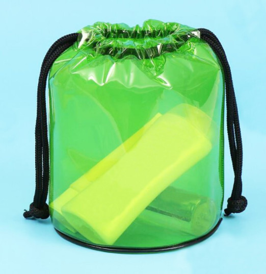 Customized PVC Gift Bags , Clear Drawstring Bags With Custom Backpacks