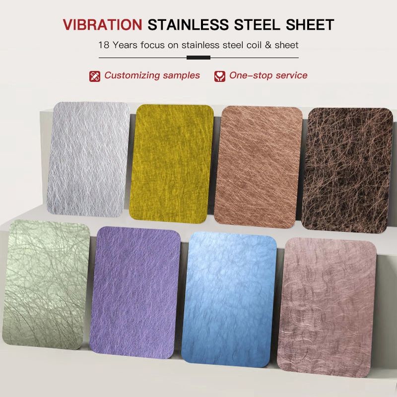 201 304 316 430 Grade 1.2mm 4x8 4x10 Sheet Anti-Fingerprint Vibration Finish Stainless Steel