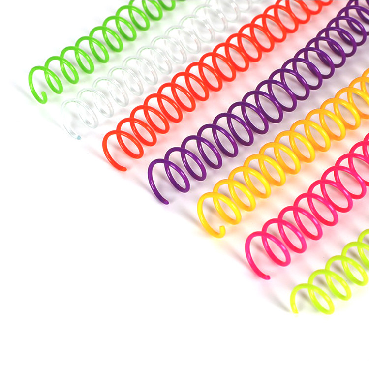 Green 36 Loops PVC Coil Binding Spiral Wires Single Loop Coils For Notebooks