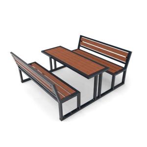 China Garden Furniture L2000*W1700*H800mm Camping Table And Bench Set wholesale