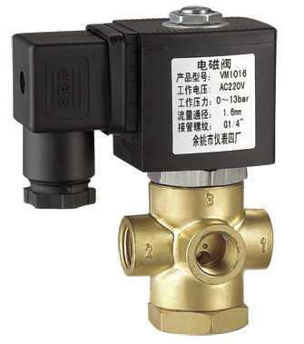 VMI-B brass 3-way solenoid valve direct acting normally open NO 1 / 4 " DC24V 12V