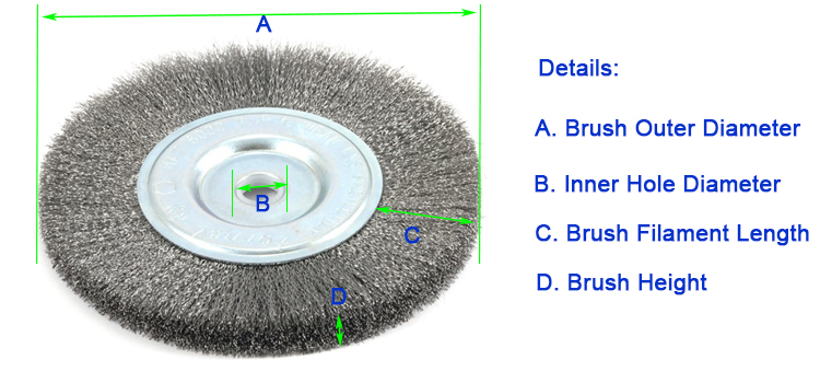 Crimped Steel Wire Radial Polishing Wheel Brushes