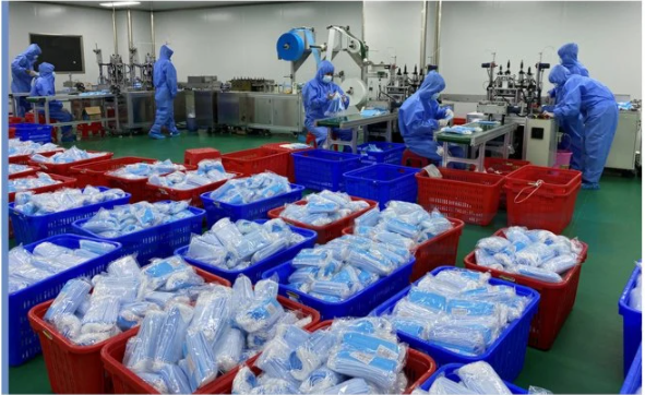 Class I Medical Disposable Nonwoven Hood For Protective Food Processing In White Blue