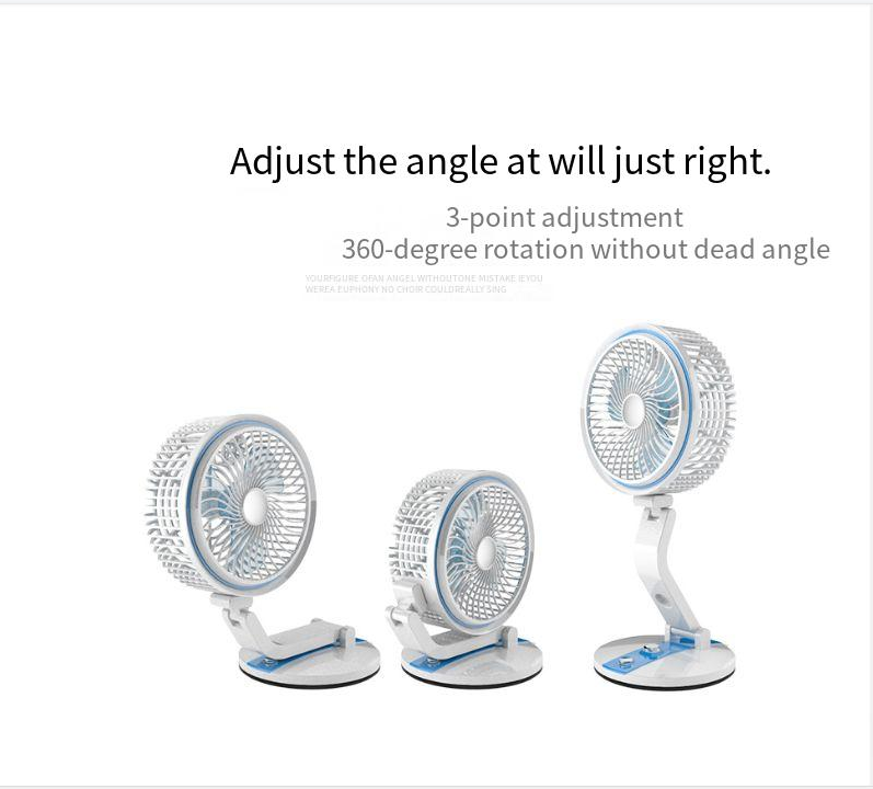 Protable Mini Small Popular Rechargeable Hand Fan With LED Light and Adjustable Speed