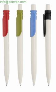 China click promotional white simple pen,white promotional ball point pen, gift promo pen wholesale
