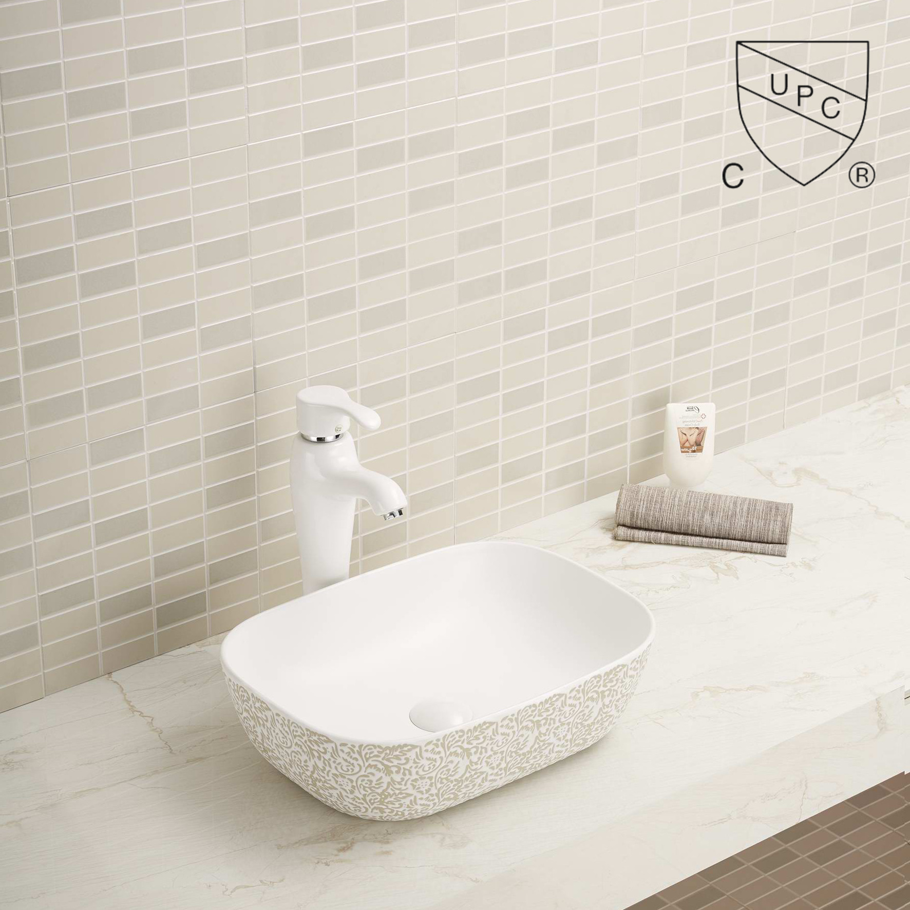 Durability Counter Top Bathroom Sink Highly Resistant Fading Vanity Wash Basin