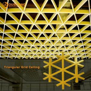 China Latticed Grille Suspended Metal Ceiling Powder Coating False Square Grid ceiling for Sale wholesale