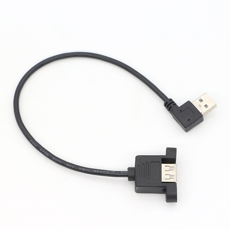 Screw Locking Male to Female Panel Mount USB Extension Cable