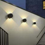 Outdoor adjustable waterproof wall lights modern simple household style exterior