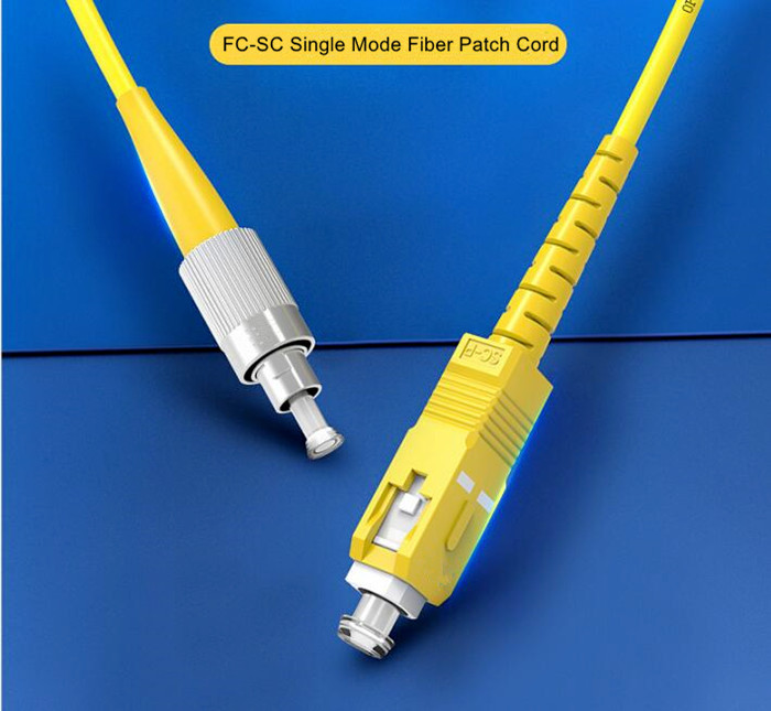 2.0mm Simplex SC To FC 9/125um Fiber Optic Patch Cord