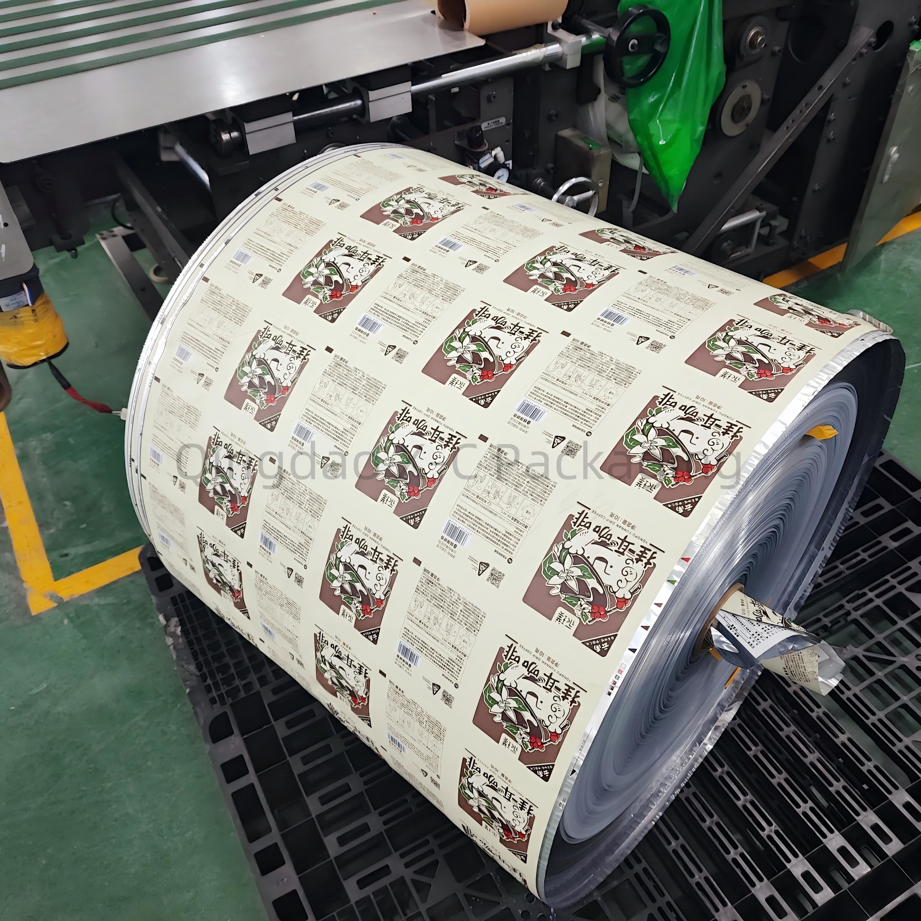 Food Grade Laminated Packaging Film Roll Custom Printing Plastic Foil Packaging