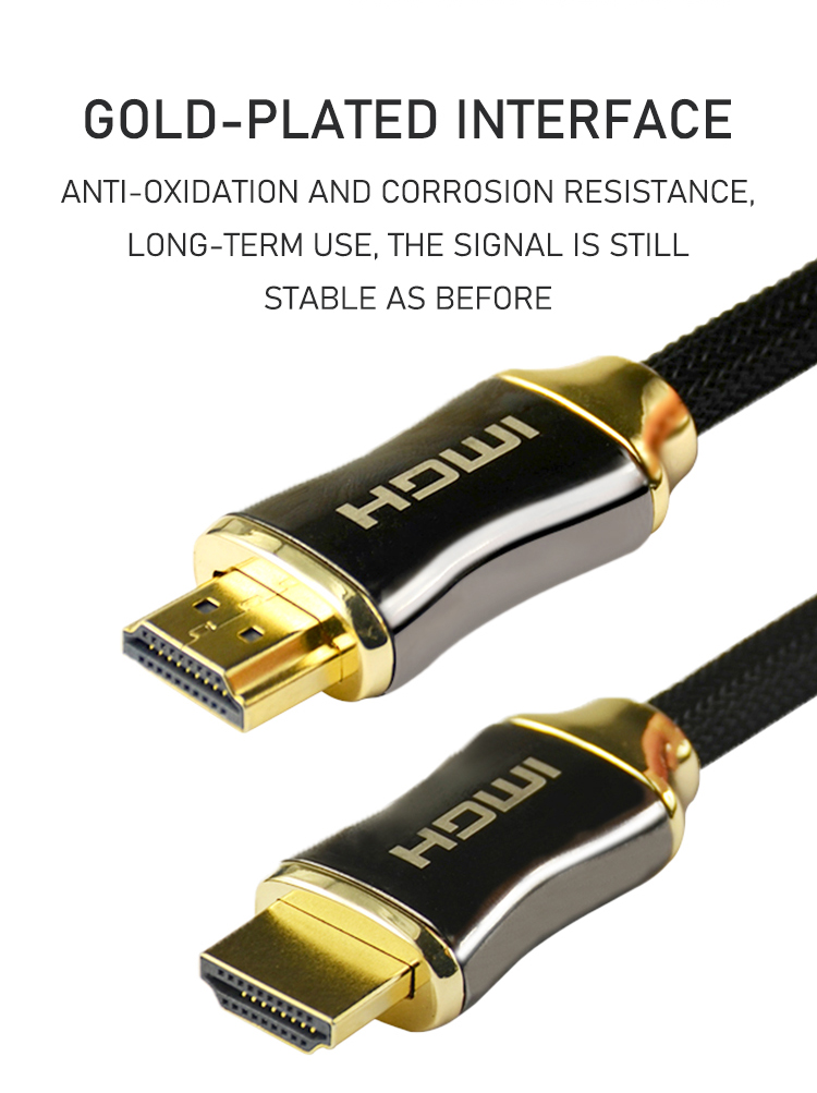 Factory price bare copper network cord support 4K x 2K gold plated hdmi to hdmi cable