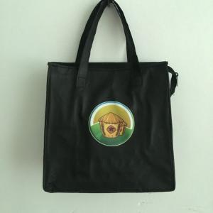 China TPCB023 Waterproof Cooler Bag Black Hot Transfer Printed Non Woven wholesale