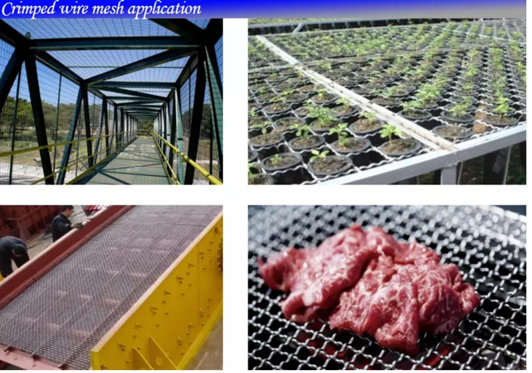 Plain Weave Crimped Wire Mesh Stainless Steel Square Hole High Temperature Proof