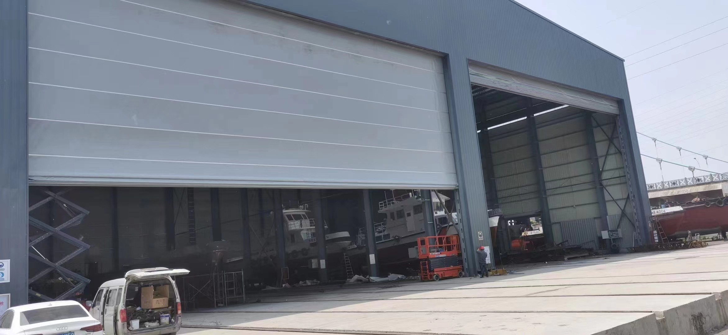 Custom High Speed Rapid Roll Doors , PVC Fast Rolling Door Sedimentary Gate