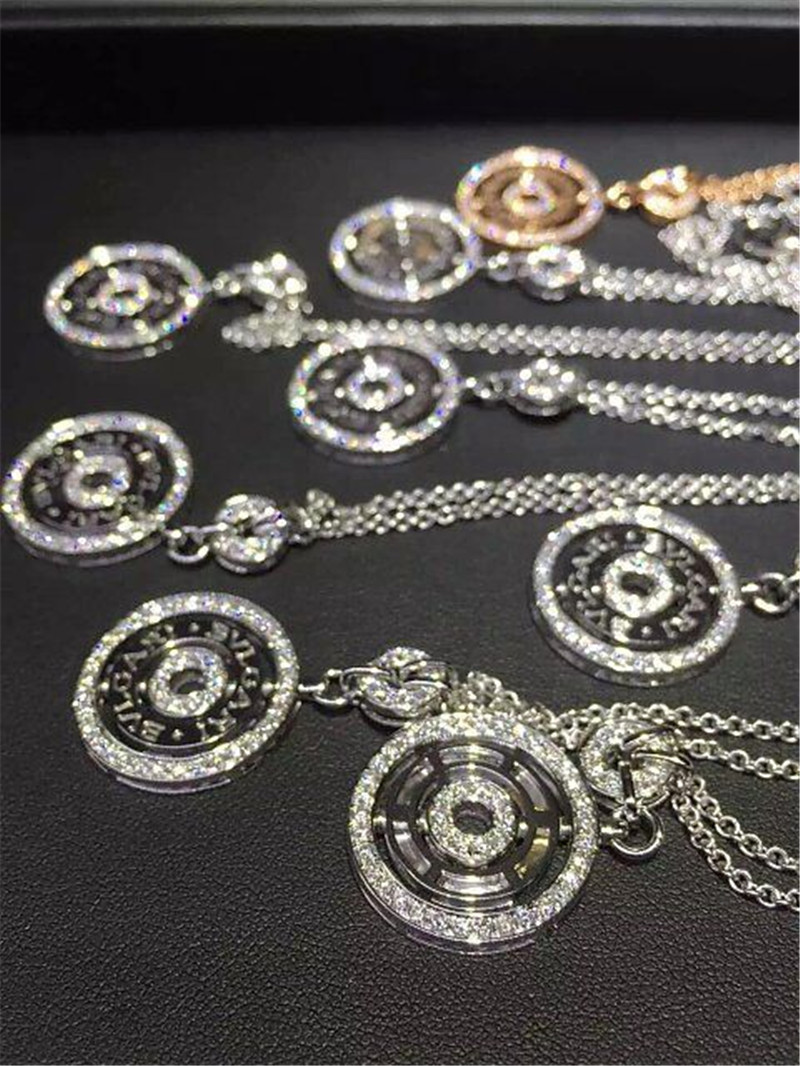 Real low price and high quality jewels B diamond necklace 18k gold diamond luxury low price jewel necklace