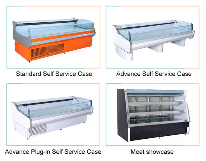 Air Cooling Deli Display Cabinets , Commercial Deli Case For Meat And Fish