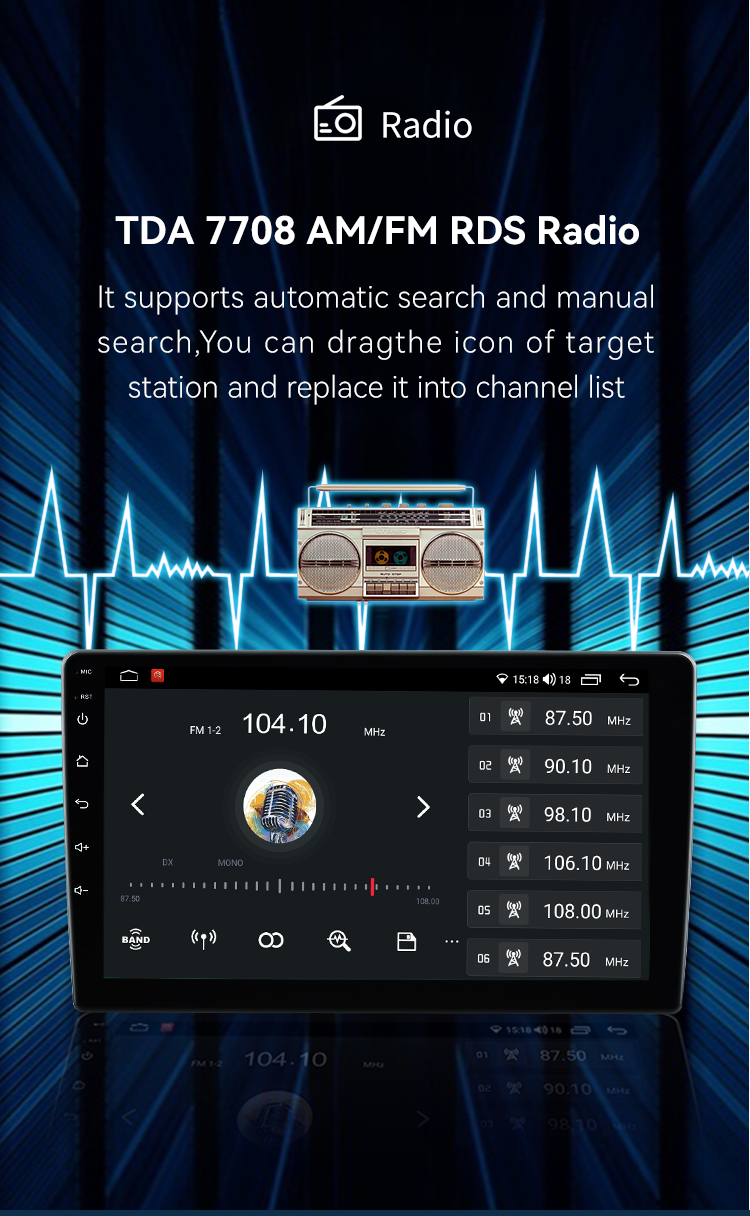 Car Radio Multimedia Video Player Navigation Gps Auto Stereo 9 Inch 2 Din For 2010-2019 Toyota Rush