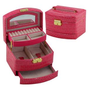 China Cheap pu leather cosmetic gift box makeup storage box wholesale