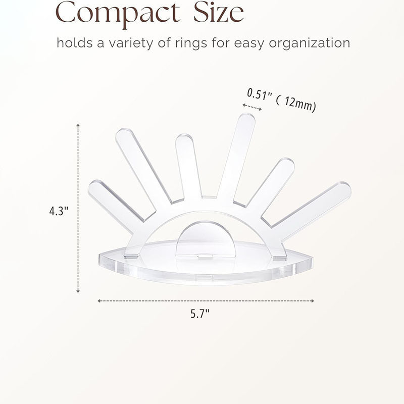 Custom Color Acrylic Display Lucite Ring Holder Organizer For Jewelry Collection