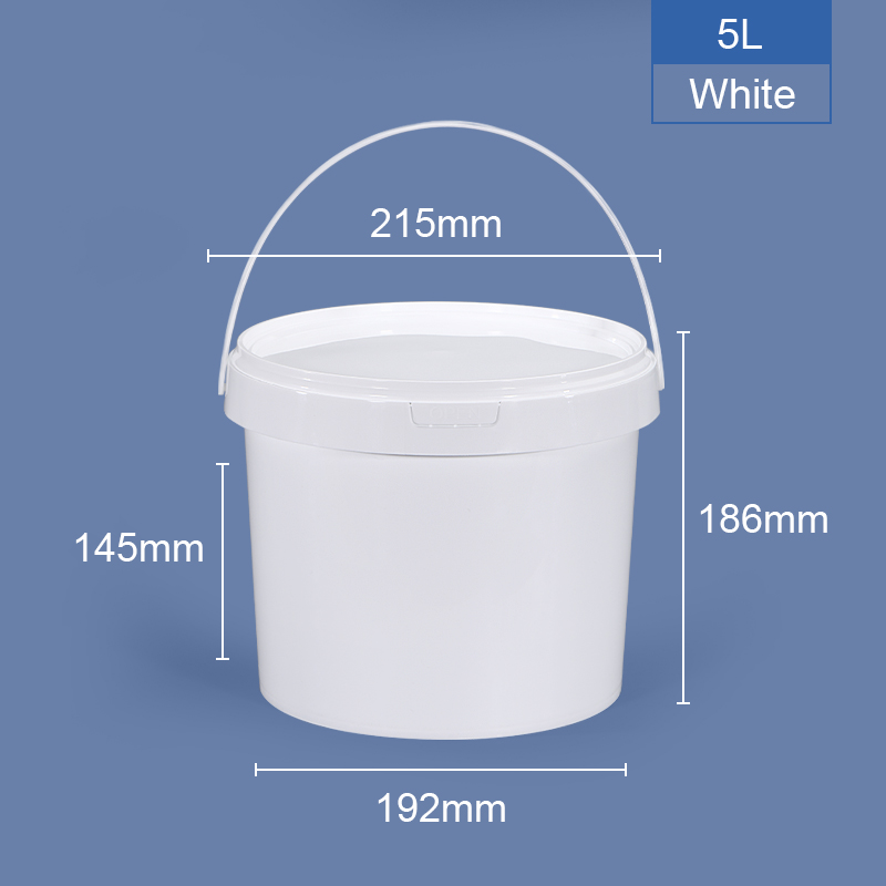 Round Customized Food Grade Plastic Container With Lids and Handle For Halloween Candy