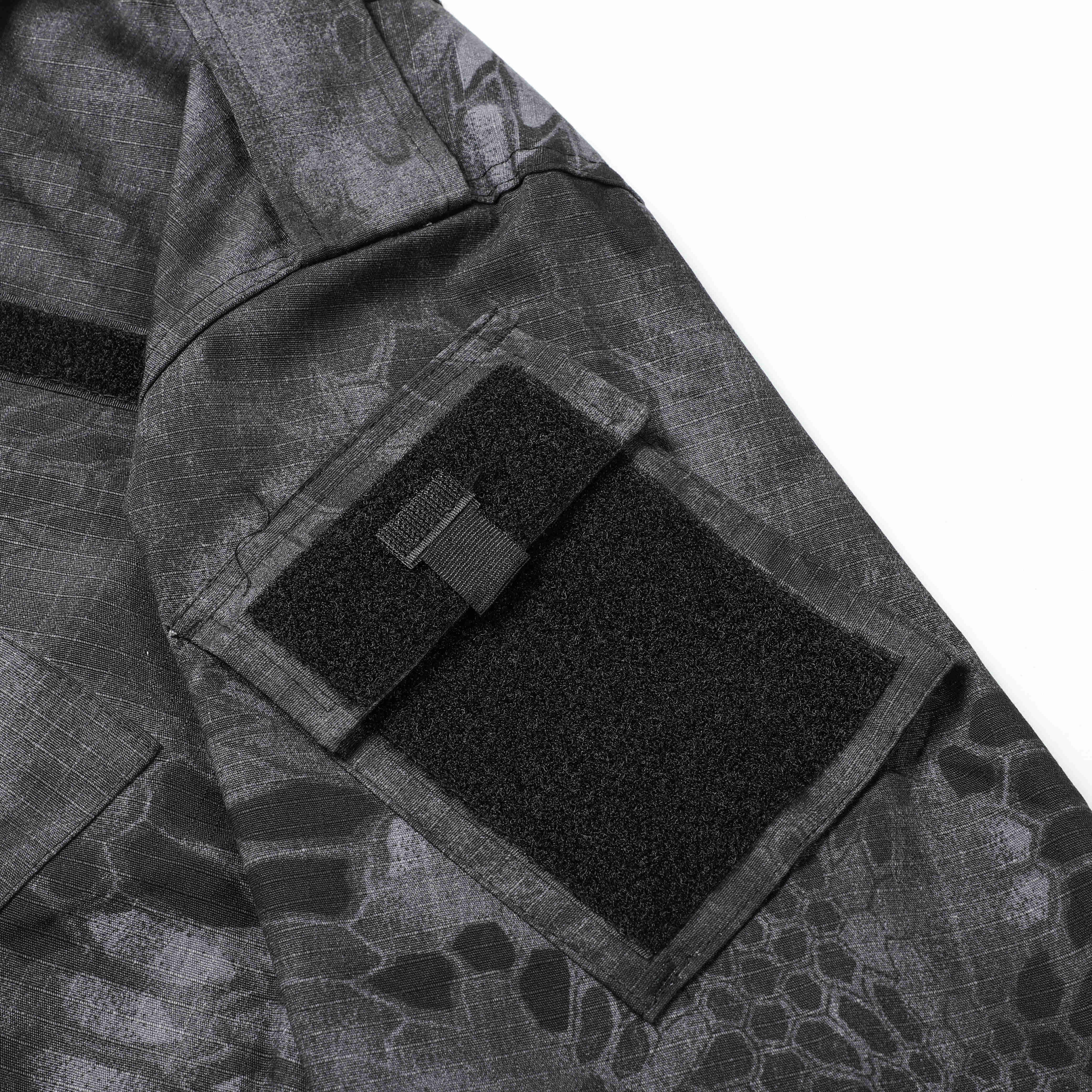 ACU Black Python Suit Plaid Fabric Army Combat Military Garments Suit
