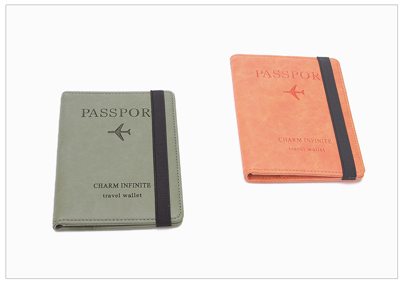 Customized Pattern Minibook Passport Holder Rfid Blocking Travel Wallet for Credit Card