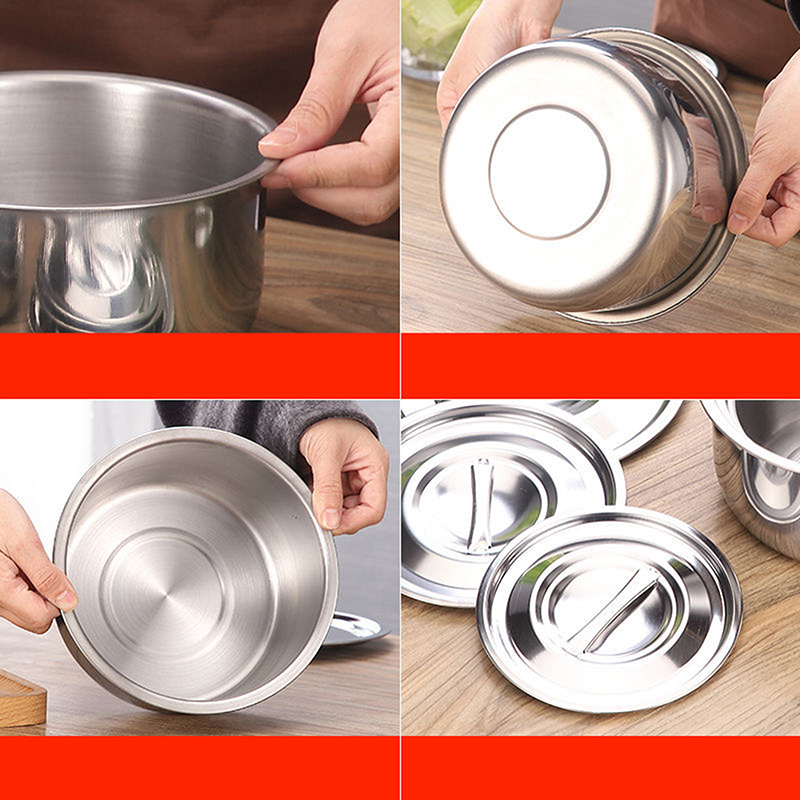HOT SALE Kitchen 3 Pieces Stainless Steel Cookware Stock Pot Cooking Pot Sets