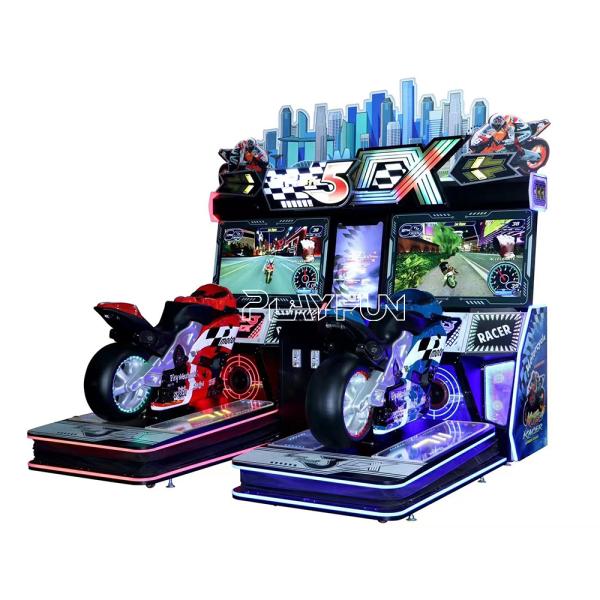Playfun Coin Operated Super Dx Motion Motorcycle Racing Dynamic Simulation Moto Racing Car Game Machine