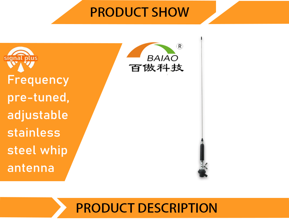 27Mhz cb antenna AT-1500 with stainless steel whip