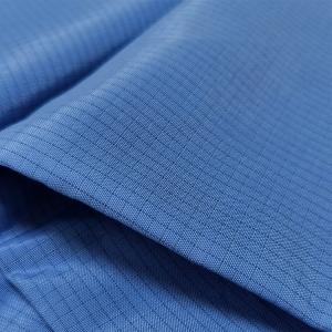 China Blue 65% Polyester 32% Cotton 2% Carbon Fiber ESD Fabric Black 4mm Grid Conductive Wire Red Anti Static TC Fabric wholesale