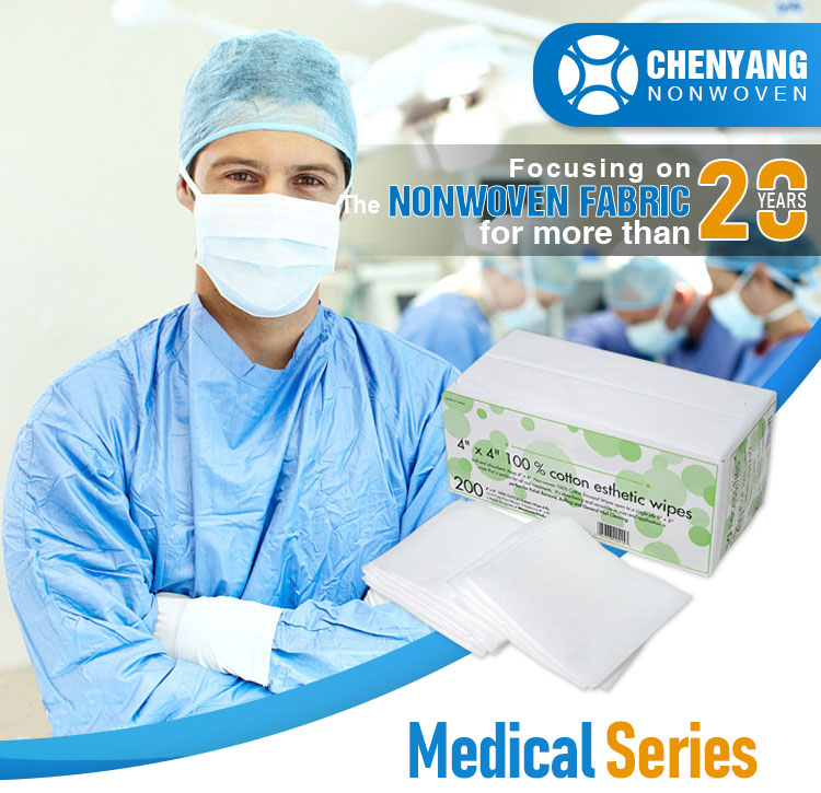 Whosale continuous roll towel disposable medical towel blue non woven fabric