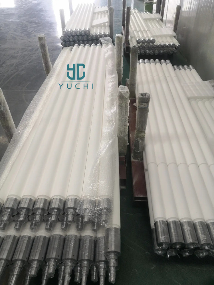 Fused Silica Roller Quartz Ceramic Roller Glass Termpering Ceramic Roller shaft