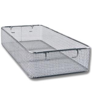 China Woven Mesh Stainless Steel Wire Basket Tray For Hospital Surgical Instrument wholesale