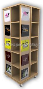 China Wooden Floor Rotating Clothing Shop Display Cabinets For Garment Retail Stores wholesale